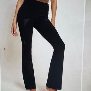 BOODY dark olive green sold out Women's high waist flare pant in Large